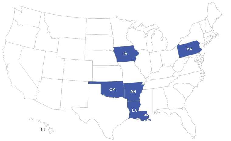Map of States with EAST Programs