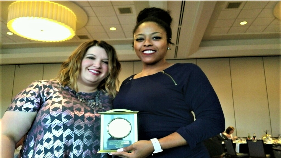 Pictured Apryl Jackson, Communications Coordinator for EAST with her father Reginald,  Little Rock Mayor, Frank Scott, Jr. and Jessica Duhnam, Director of Events for EAST and ASAE Board Member.